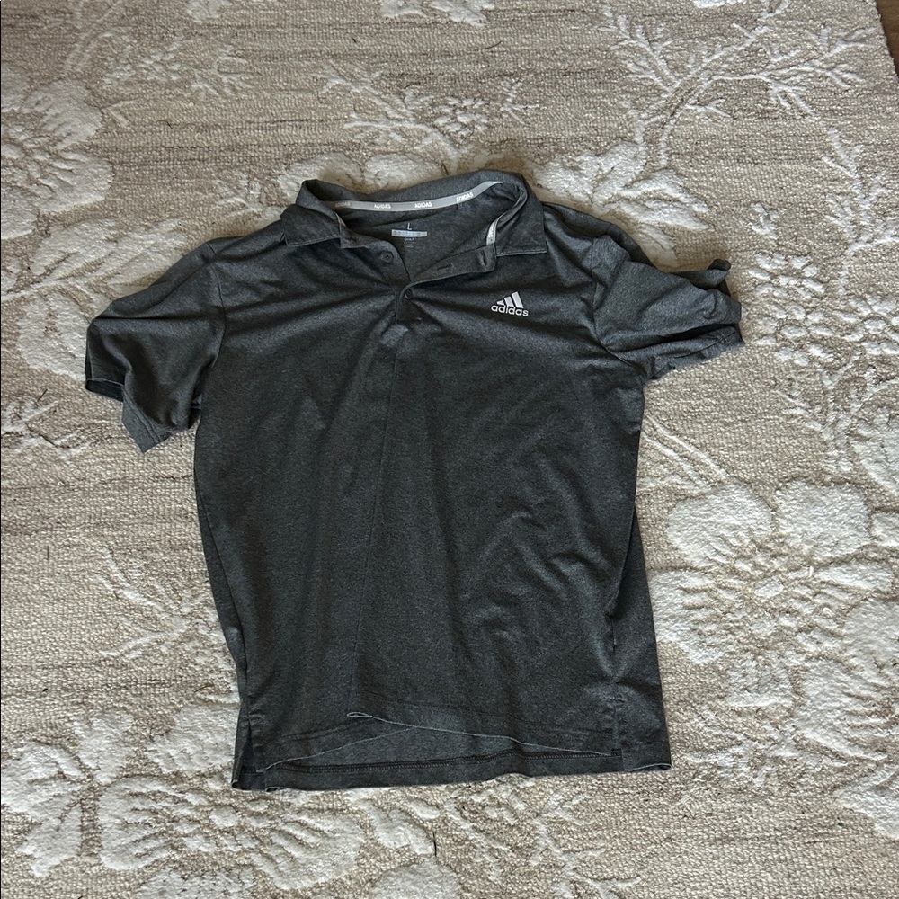 Adidas Kids Charcoal Polo Shirt